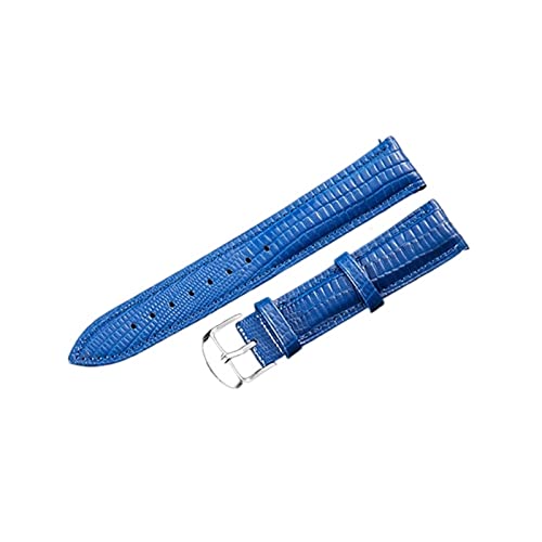 Modisches Uhrenarmband, Lederarmband, Uhrenzubehör, Dornschließe, Gürtel, Marke, Damenuhr, Uhrenarmband (Farbe: Blau, Größe: 20 mm) von FXJHZH