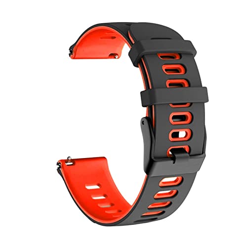 Silikonarmbänder für Suunto 9 Peak Sport Smart Watch, atmungsaktiv, für YAMAY SW022 Smartwatch, Ersatzband 22 mm Armband (Farbe: Farbe O, Größe: für Suunto 9 Peak) von FXJHZH