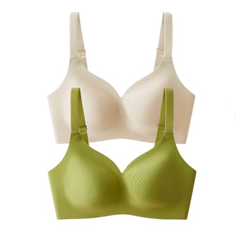 FXRWFSE Shapedly-BHS, Nahtlose Push-Up-BHS für Damen, bequemer, Nahtloser, glatter BH, BHS für jeden Tag mit voller Abdeckung (2pcs A,XXL) von FXRWFSE