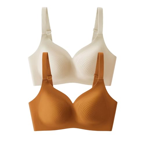 FXRWFSE Shapedly-BHS, Nahtlose Push-Up-BHS für Damen, bequemer, Nahtloser, glatter BH, BHS für jeden Tag mit voller Abdeckung (2pcs B,M) von FXRWFSE