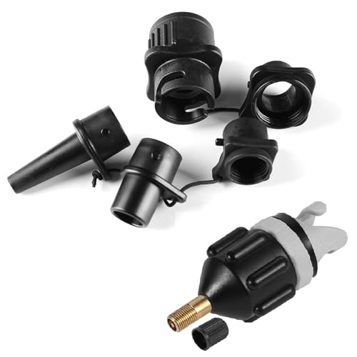 SUP Pumpenadapter Für Schlauchboote| Tragbarer SUP Ventiladapter Mit 4 Stück Gasdüse| Aufblasbarer Luftventilkonverter| Sup Pumpe Adapter Für Kanu, Kajak, Schlauchboot, Stand Up Paddle Board (Schwarz) SUP Pumpenadapter Für Schlauchboote| Tragbarer SUP Ventiladapter Mit 4 Stück Gasdüse| Aufblasbarer Luftventilkonverter| Sup Pumpe Adapter Für Kanu, Kajak, Schlauchboot, Stand Up Paddle Board (Schwarz) von FYBlossom