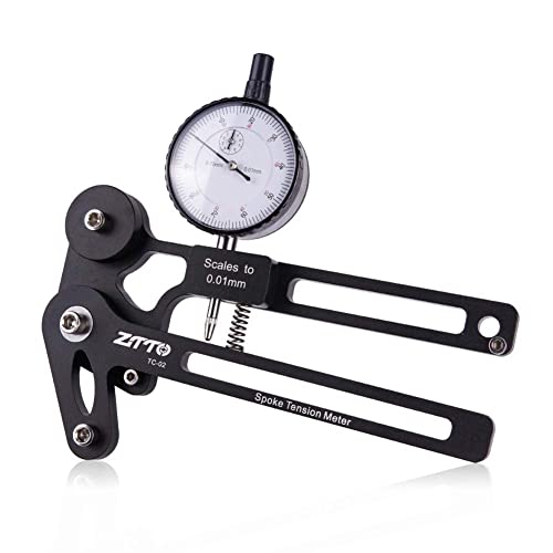Speichenspannungsmesser Werkzeug, Aluminiumlegierung Fahrrad Speichenspanner Einstellwerkzeug Maß-Werkzeug-Fahrrad-Tensiometer (Schwarz) von FYBlossom