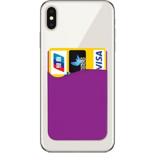 Handy Kartenhalter Universal,Kartenhülle für Huawei p60 p50 p40 p30 p20 nova 11i 10 9 8i y90 y70 y61 5t, Silikon Kreditkarten Tasche für Huawei Mate 50 40 30 20 p smart s z y5 y6 y7 (Purple) von FYISWHO