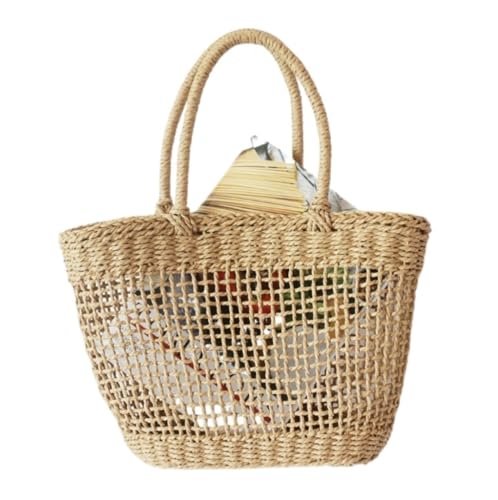 Sommer-Strandtasche Bohemian Hohl Stroh Tasche Handtasche Frauen Tasche Modische Und Einfache Gewebte Stroh Tasche Gewebte Umhängetasche von FYSXCXS