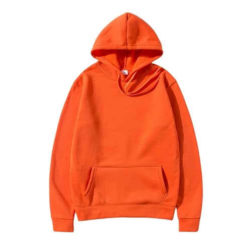 FZDNKJEU Kurzer Kapuzenpullover Für Damen Herren Hoodies Womens Sweatshirts Mode Mody Hooded Hip Hoodies Herren Hoodies Streetwear-Orange-XL von FZDNKJEU