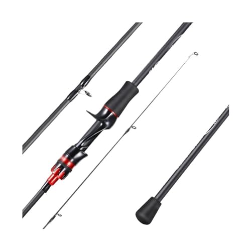 Angelrute Baitcasting-Angelrute 2,1 m 3,3 LB Ultraleichte Kohlefaser-Angelrute 4 Abschnitte mit Eva-Griff Angel von FZL02068LM