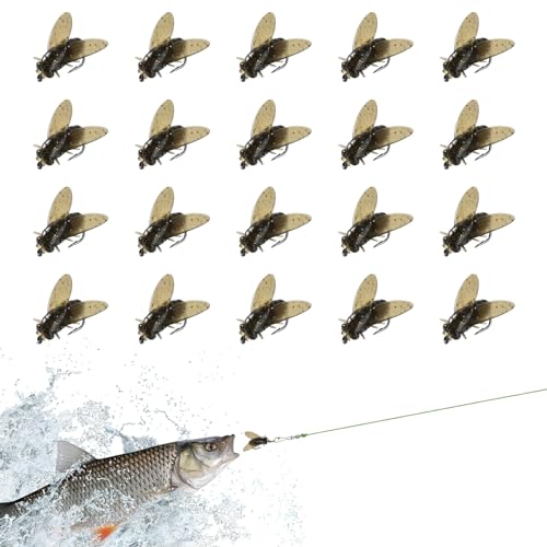 20 Stück Bionic Fly Fishing Bait, Fliegenhaken Weichköder, Bionische Fliegenfischköder, Künstliche Bionischer Fliegenfischer Köder Kit,Fliegenfischen Köder,Fisch Lockstoff Hinzufügen Angelgerät (15mm) 20 Stück Bionic Fly Fishing Bait, Fliegenhaken Weichköder, Bionische Fliegenfischköder, Künstliche Bionischer Fliegenfischer Köder Kit,Fliegenfischen Köder,Fisch Lockstoff Hinzufügen Angelgerät (15mm) von FZQBEY