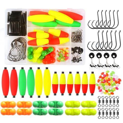 Posen Angeln Schwimmer Angelsets Catfish Rattle Rig Wels Posen Hecht Posen Set Santee Rig, Wels Angel Vorfach, Angelvorfächer Wels Angelzubehör 6/0 8/0 Kreis Angelhaken für Welse Schwimmer (C, 102PCS) Posen Angeln Schwimmer Angelsets Catfish Rattle Rig Wels Posen Hecht Posen Set Santee Rig, Wels Angel Vorfach, Angelvorfächer Wels Angelzubehör 6/0 8/0 Kreis Angelhaken für Welse Schwimmer (C, 102PCS) von FZQBEY