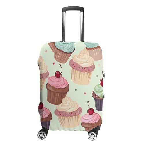 FZQVSGW Gepäckabdeckung für Reisen, Cupcake, modische Gepäckabdeckungen, waschbar, dehnbar, passend für 48,3 - 81,3 cm Gepäck, weiß, XL von FZQVSGW