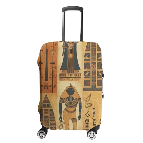 FZQVSGW Gepäckabdeckung für Reisen, altes Ägypten, Stammes-Serie, modische Gepäckbezüge, waschbar, dehnbar, passend für 48,3 - 81,3 cm Gepäck, weiß, XL von FZQVSGW