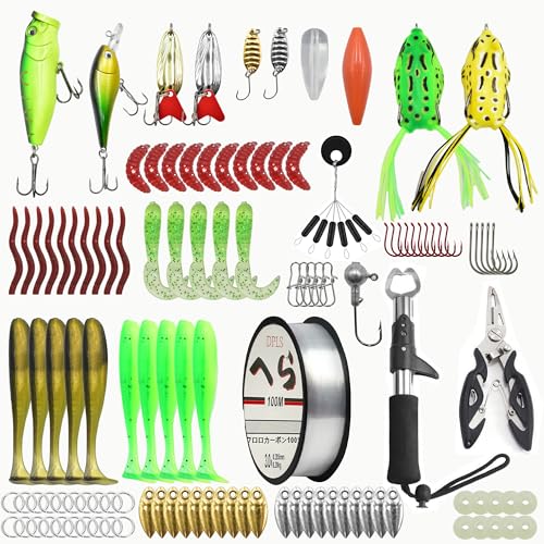 147 Stück Gummifische Angelköder für Forelle Zander & Barsch,Angelköder für Süß- und Salzwasser, Angelgeschenke für Männer,angelset,Angelhaken,köderbox Angeln 147 Stück Gummifische Angelköder für Forelle Zander & Barsch,Angelköder für Süß- und Salzwasser, Angelgeschenke für Männer,angelset,Angelhaken,köderbox Angeln von FZSECRIU