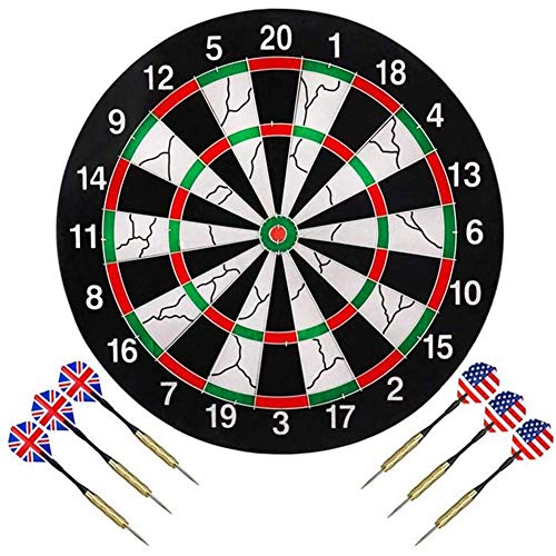 FZYE Unterhaltung Professionelle Dartscheiben Set Doppelseitige Dartscheibe mit 6 Darts 18 Zoll Turniergröße Indoor Hanging Number Target Game für Bars, Arcades, Billardräume, Schlafzim FZYE Unterhaltung Professionelle Dartscheiben Set Doppelseitige Dartscheibe mit 6 Darts 18 Zoll Turniergröße Indoor Hanging Number Target Game für Bars, Arcades, Billardräume, Schlafzim von FZYE