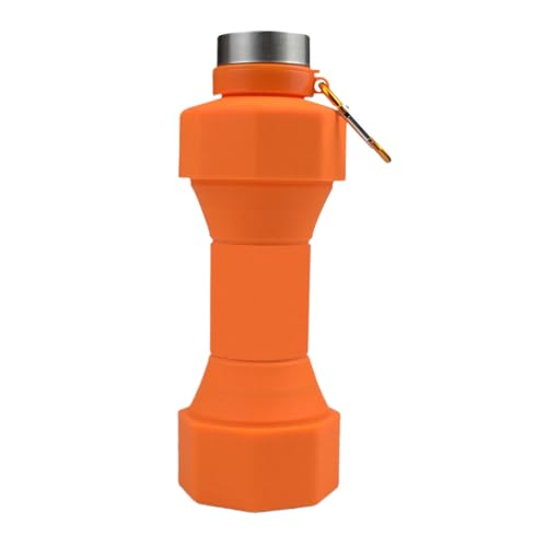 650 Faltbare Wasserflasche Für Fitnessstudio Trinkwasserflasche Mit D Haken Auslaufsicher Wiederverwendbare Tasche Faltbare Wasserflasche von Fabeas