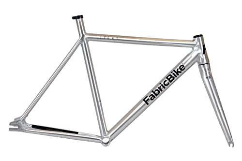 FabricBike Light - Fixed Gear Fahrrad Rahmen, Single Speed Fixie Fahrrad Rahmen, Aluminium Rahmen und Gabel, 4 Farben, 3 Größen, 2.45 kg (Größe M) (Light Polished, S-50cm) von FabricBike