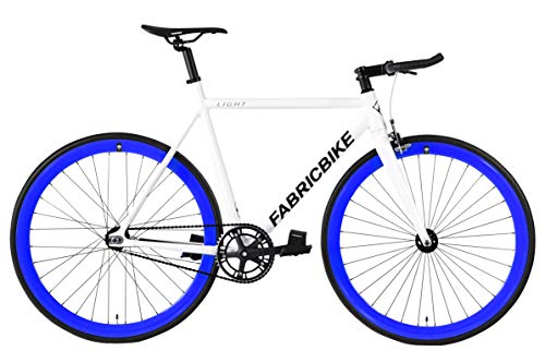 FabricBike Light Herrenfahrrad, weiß und blau, mittel von FabricBike