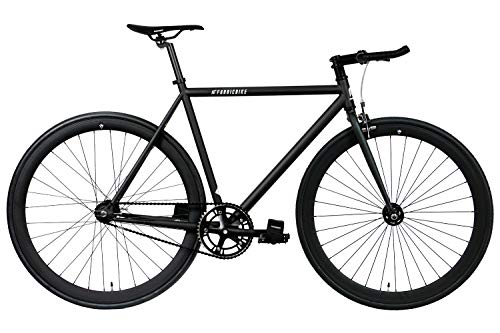 FabricBike - Original Pro Collection, Hi-Ten Stahl, Fahrrad Fixed Gear, Single Speed, Urban Commuter, 8 Farben und 3 Größen, 10,45 kg (Talla M). (Pro Fully Matte Black, M-53cm) von FabricBike