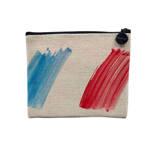 Tasche aus Leinen – Flagge Karte Land Sport Stolz Nation Land Fußball Spiele Sport – Kosmetiktasche aus Segeltuch in Leinenoptik – Kulturbeutel – Geldbörse, Frankreich, 15 x 10 cm, Kosmetiktasche von Fabulous