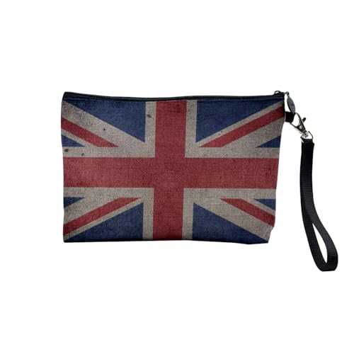 Tasche aus Leinen – Flagge Karte Land Sport Stolz Nation Land Fußball Spiele Sport – Kosmetiktasche aus Segeltuch in Leinenoptik – Kulturbeutel – Geldbörse, uk, 23.5 x 15 cm, Kosmetiktasche von Fabulous