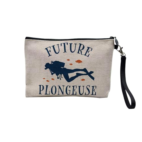 Tasche aus Leinen – Future Unterwasser-Taucherin Sport Freizeit – Kosmetiktasche aus Segeltuch in Leinenoptik – Geldbörse – 15 x 10 cm, leinen, 23.5 x 15 cm, Kosmetiktasche Tasche aus Leinen – Future Unterwasser-Taucherin Sport Freizeit – Kosmetiktasche aus Segeltuch in Leinenoptik – Geldbörse – 15 x 10 cm, leinen, 23.5 x 15 cm, Kosmetiktasche von Fabulous