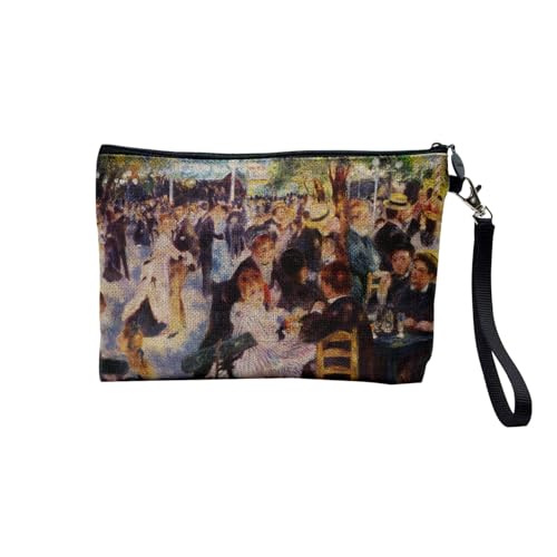 Tasche aus Leinen – Kollektion Plus Schöne Malerei Klassisch Modern Romantisch Van Gogh De Vinci Rembrandt Klimt – Kosmetiktasche aus Leinen in Leinenoptik – Kulturbeutel – Geldbörse, Renoir Bal du von Fabulous