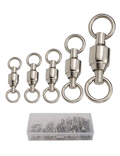 Facikono Salzwasser-Kugellager-Drehgelenk-Set, Angel-Schnappwirbel Heavy Duty Big Game Fishing Tackle Spinner Connector Facikono Salzwasser-Kugellager-Drehgelenk-Set, Angel-Schnappwirbel Heavy Duty Big Game Fishing Tackle Spinner Connector von Facikono