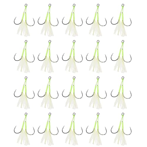 20Pcs Kleine Jigs Jigging Haken Unterstützen Rigs Kreise Haken Doppel Angeln Unterstützen Haken Kits Meer Angeln Jigging Lockt Haken von FackLOxc