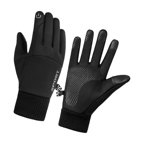 FackLOxc 1 Paar Thermo-Fahrradhandschuhe für kaltes Wetter, Fahrradhandschuhe, Touchscreens, Handschuhe für Herbst und Winter von FackLOxc