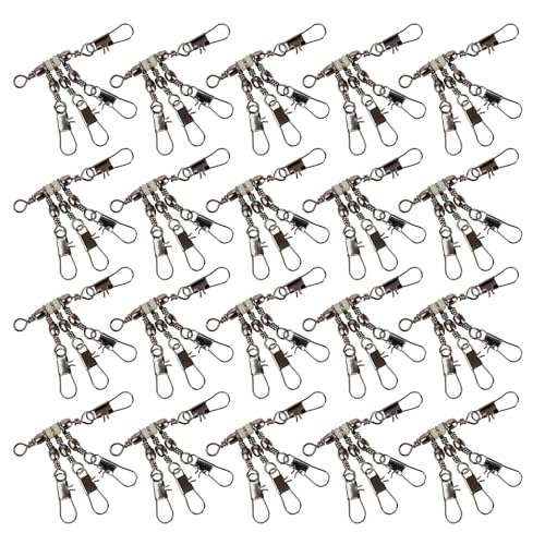 FackLOxc 20Pcs Angeln Stecker Mit Pin Lager Fässer 3 Weg Rollen Wirbel Angeln Locken Haken Stecker Angelgerät von FackLOxc