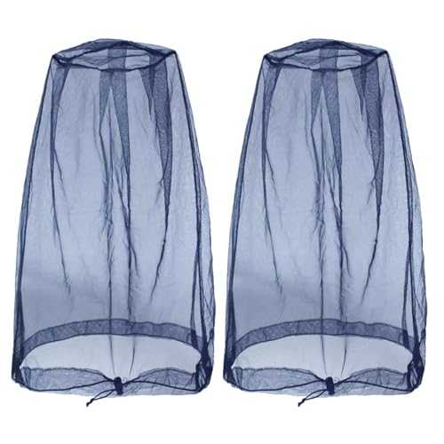 FackLOxc 2Pcs Outdoor Kopf Net Gesicht Netting Hals Abdeckung Kopf Net Maschen Mit Kordelzug Fly Gesicht Netting Für Outdoor von FackLOxc