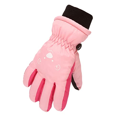 Factorys Handschuhe Kinder Winter Skihandschuhe Wärm Wasserdicht Fleece Fahrradhandschuhe Sport Winddicht Skihandschuhe für Junge Mädchen 3-7 Jahre im Freien von Factorys