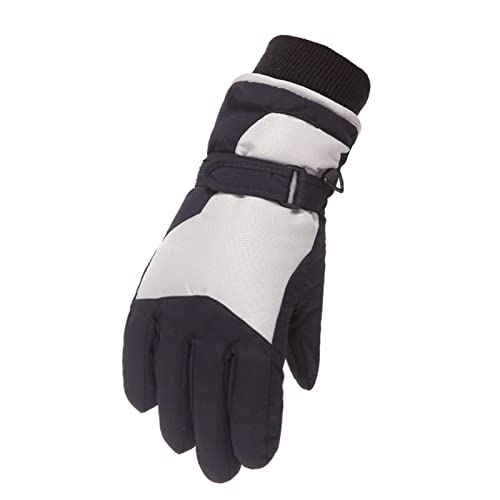 Factorys Handschuhe Kinder Winter Skihandschuhe Wärm Wasserdicht Fleece Fahrradhandschuhe Sport Winddicht Skihandschuhe für Teenager Junge Mädchen 7-16 Jahre Outdoor Sport von Factorys