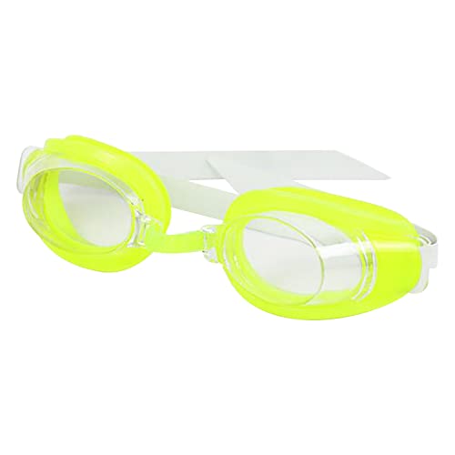 Factorys Schwimmbrille Taucherbrille, Schwimmbrille mit Breiten Gläsern, UV-Schutz, Selbstjustierender Nasensteg, Silikon Dichtungen Swimming Goggles Geschenke für Erwachsene und Kinder 10+ (Gelb) von Factorys