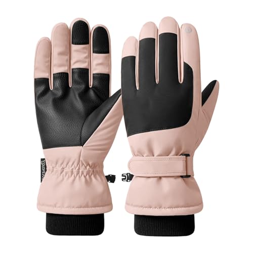 Factorys Winter Damen Skihandschuhe Warme Touchscreen Winterhandschuhe Winddicht Thermohandschuhe für Fahrrad Skifahren Motorrad Outdoor Sportarten von Factorys