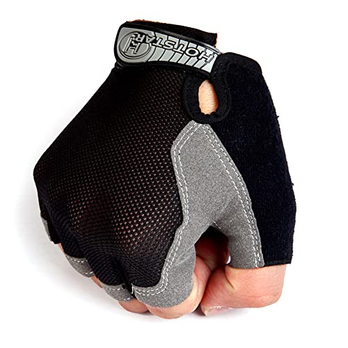 Facynde Fahrradhandschuhe - Halbfinger-Bergsteigerhandschuhe - Atmungsaktive Handschuhe für Männer und Frauen, rutschfeste, stoßdämpfende Sporthandschuhe von Facynde