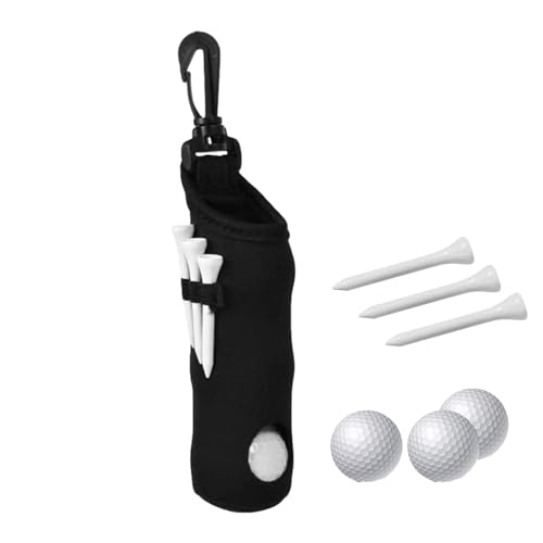 Facynde Golf Pouch Tasche ballhalter Coffee Bag Clip wasserdichte Neopren Golfballtasche mit Golf Tees für Golfbälle Golfzubehör von Facynde