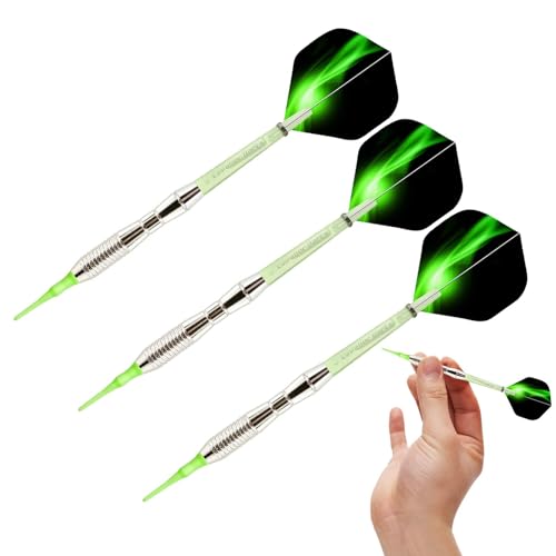 Soft Tip Darts,Darts Set Professional - Farbverlauf Professionelle sichere Dartpfeile,Darts mit weicher Spitze, bunte Dartpfeile mit weicher Spitze, professionelles Softdart-Set für Erwachsene, S von Facynde