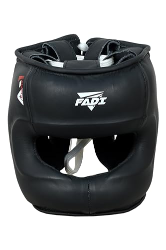 Fadi Sports Revansh Kopfschutz, Weiß/Schwarz, Premium-Schutz für Boxen, MMA, Muay Thai, Kickboxen, Sparring & Training (Schwarz, S/M) von Fadi Sports