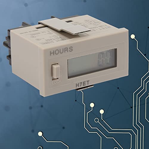 Fafeicy Digitaler Zähler-Summierer, H7ET-BVM Digitaler Zähler DC 5–30 V, Elektrischer Zähler-Summierer mit 6-stelliger LCD-Anzeige, Frequenzzähler (0,0 Stunden) von Fafeicy