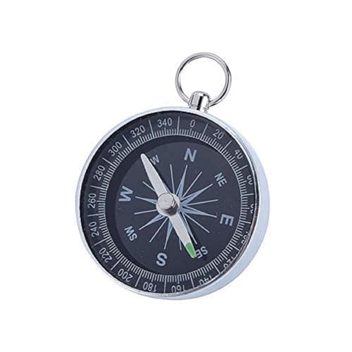 Silber Mini Kompass tragbare Tasche Sport Navigationswerkzeug für Outdoor Camping Wandern von Fafeims