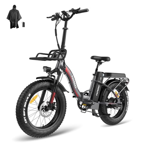 Fafrees E Bike für Herren Damen, 20 Zoll Electricfahrrad Klapprad mit 48V 22.5AH abnehmbarem Akku, 4.0 Fat Tire Mountain Ebike mit Shimano 7S Gängen, F20 Max Grau von Fafrees