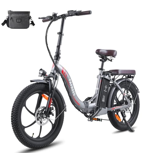 Fafrees E Bike für Herren Damen, 20 Zoll Elektrofahrrad Klapprad Bis 25 km/h mit 36V 18AH Akku und 250 W-Motor, 70-150KM Elektrofahrräder, F20 Pro (Grau) von Fafrees