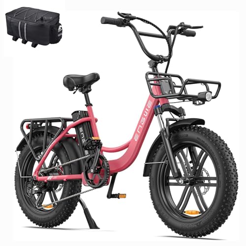 Fafrees ENGWE E-Bike für Herren Damen, 20 Zoll Elektrofahrrad mit 48V 13AH Akku, Elektrofahrräder mit 4.0 fette Reifen bis zu 150KM, L20 (Rot) von Fafrees