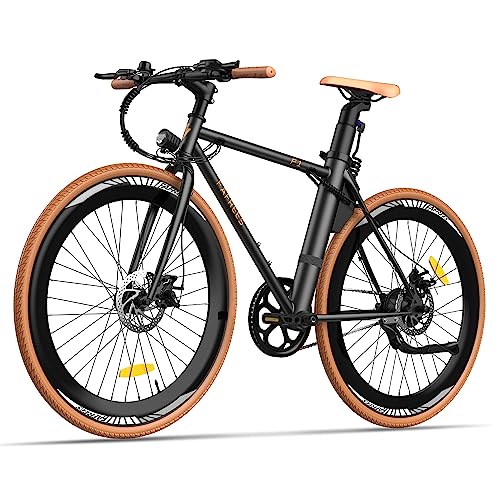 Fafrees F1, E Bike Elektrofahrrad 700C*38C, 250W 40N.m Elektrisches Rennrad Herren, 36V 10Ah Akku, 25km/h E-Fahrrad Damen, City E-Bike für Erwachsene, Schwarz von Fafrees