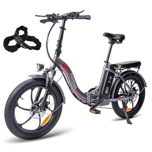 Fafrees Ebike Klapprad 20 * 3.0 Zoll, Elektrofahrrad Pedelec 36V 16Ah Akku, City E Bike Herren 250W Fatbike Damen 25km/h, E-Fahrrad Klappbares, F20, Grau Fafrees Ebike Klapprad 20 * 3.0 Zoll, Elektrofahrrad Pedelec 36V 16Ah Akku, City E Bike Herren 250W Fatbike Damen 25km/h, E-Fahrrad Klappbares, F20, Grau von Fafrees