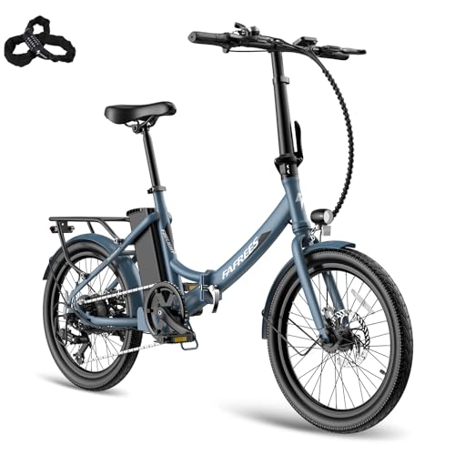 Fafrees F20 Light [ Offiziell ] E-Bike Damen Klapprad 36V 16,75AH Akku, Ebike 250W 120kg Elektrofahrrad Max. 25km/h, E Fahrrad Herren, Foldable E Mountainbike 155-195CM -Update (Blue) von Fafrees