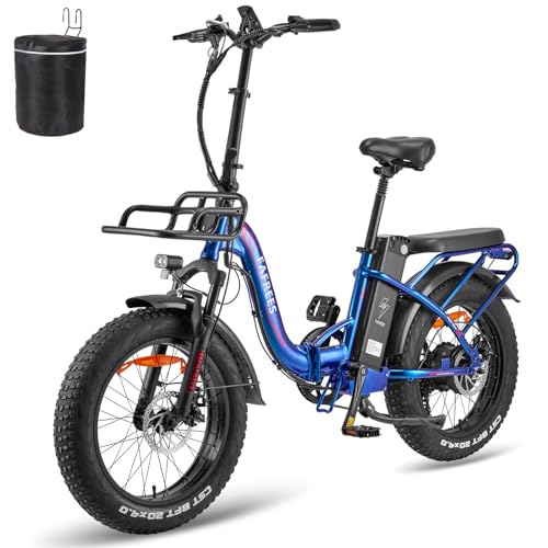Fafrees F20 MAX Fatbike E-Bike Damen Klapprad 20 Zoll mit 48V 22,5AH Samsung-Akku, [ Offiziell ] Klapppedal Bremsleuchte, 54N.m Elektrisches Fahrrad Mountainbike E Bike Herren Shimano 7S 150 kg (blau) von Fafrees