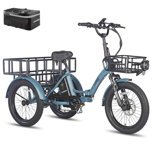 Fafrees F20 Mate [ Offiziell ] Fat Klapprad E-Bike Lastenfahrrad 20 Zoll 48V 18,2Ah Akku, Hydraulische Scheibenbremsen Elektrofahrrad, 180kg, E Bike Dreirad für Erwachsene von Fafrees