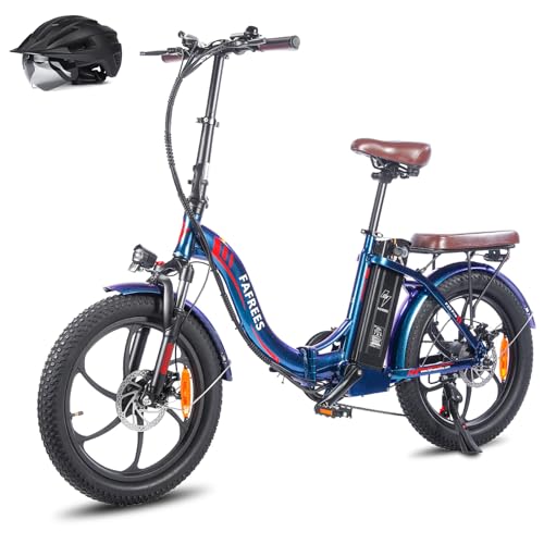 Fafrees F20 PRO [ Offiziell ] Klappbar E Bike Fatbike mit 36V 18AH Akku für Pendeln,Klapprad E-Bike 20 Zoll Damen Elektrisches Fahrrad 250W, 25km/h Mountainbike Herren 150 kg (Aurora Blue) von Fafrees