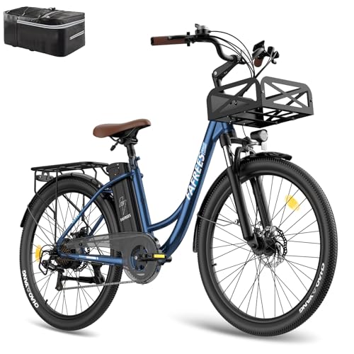 Fafrees F26 Lasting [ Offiziell ] E Bike Herren 26 Zoll 36V 20,3AH Akku, E-Bike Damen 250W, Elektrofahrräder Max. 25km/h, E Fahrrad, E Mountainbike, City Ebike 120kg für Erwachsene (Blau) von Fafrees