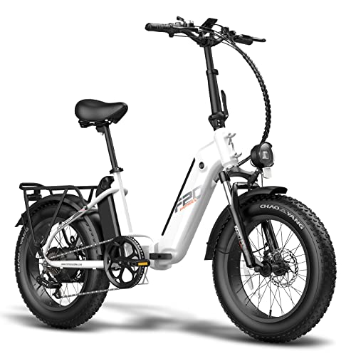 Fafrees [ Offiziell FF20 Polar E Bike Herren Faltbar mit 48V 10,4Ah*2 Akkus bis 160KM, E-Bike Klapprad 20 Zoll, E-Bike Damen Mountainbike, Faltbares Elektrofahrrad Fatbike Erwachsene (Weiß) von Fafrees